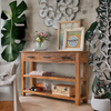 3 drawer console table, solid wood console table