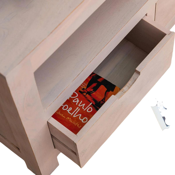 Colonial Acacia Wood 3 Drawer TV Unit