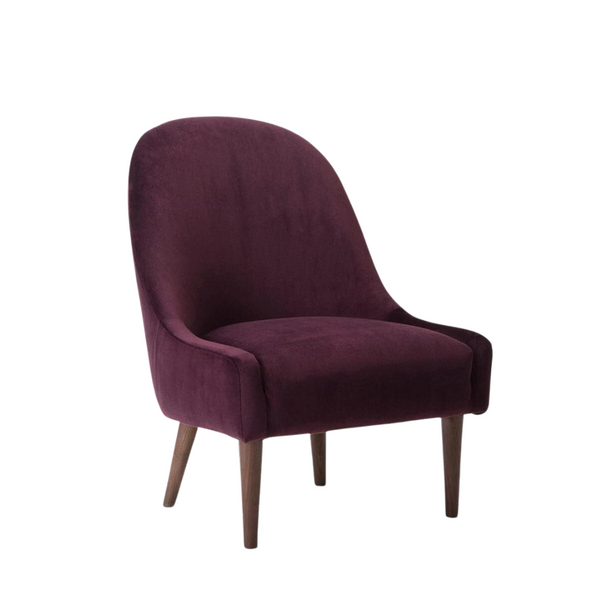 Sheesham Wood Upholstered Fabric Accent Chair