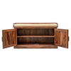 Sheesham Wood Shoe Rack 2 Doors and 2 Shelves with Seating