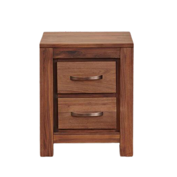 Classic Sheesham Wood 2 Drawers Side Table