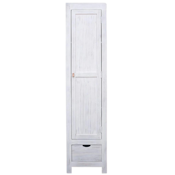 Acacia Wood 1 Drawer & Single Door Wardrobe