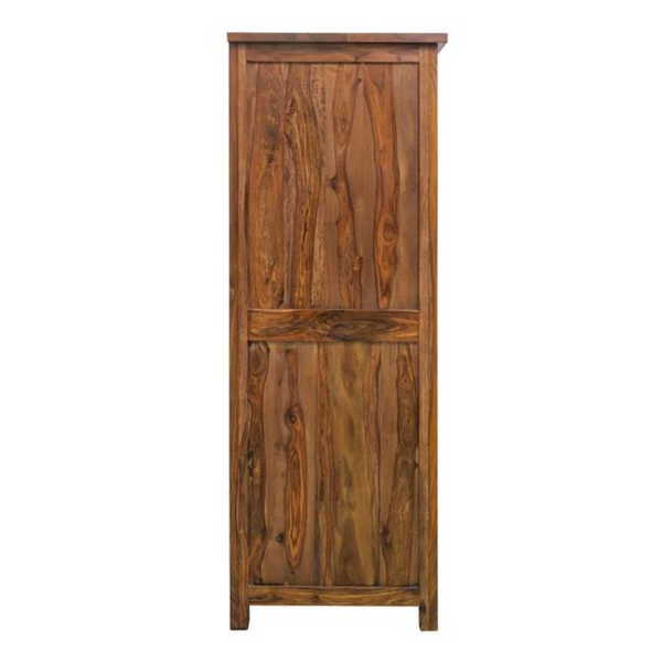 Classic Sheesham Wood 2-Door Shelves Wardrobe