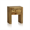 Made of premium Mango Wood Side Table - 2 Drawer