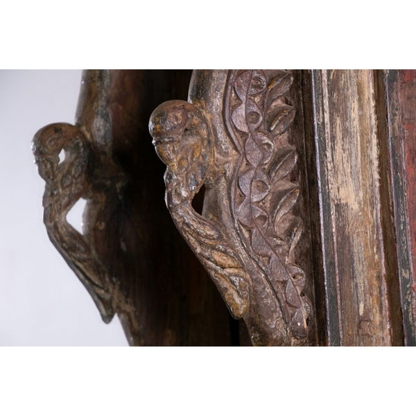 Hand Carved Modern Mango Solid Wood Chocolate-Brown Finish Mirror Frame