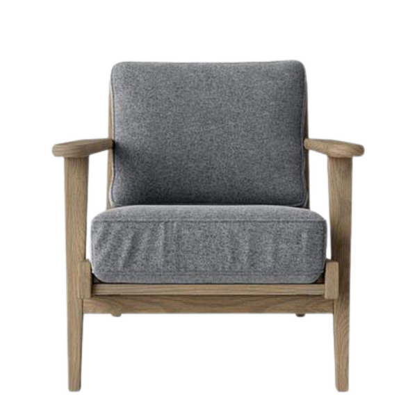 Colonial Acacia Wood Upholstered Arm Chair