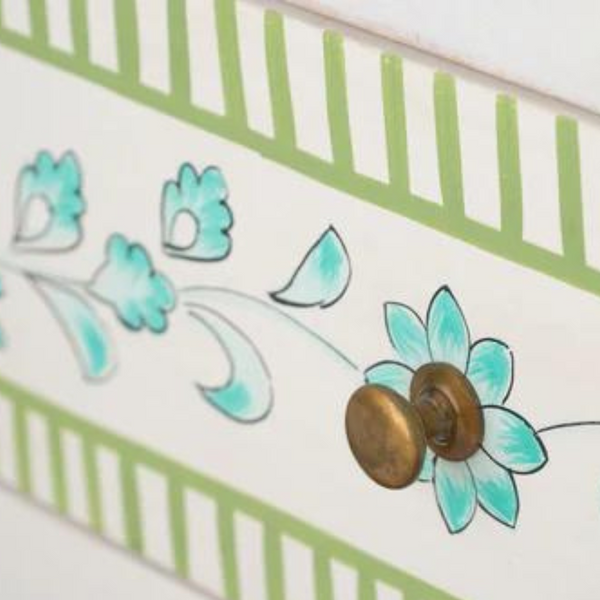 Modern Mango Wood 2 Drawers and 2 Doors with Shelves Wardrobe