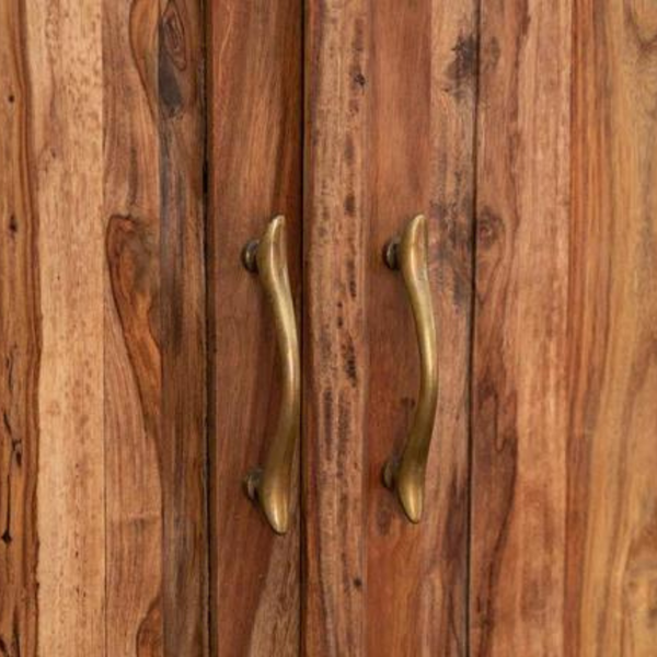 Classic Sheesham Wood 2 Doors with Shelves Wardrobe