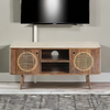 Modern Mango Wood 2 Open Shelves TV Unit