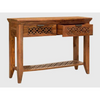 Sheesham Wood 2 Drawer Console Table - Color: Natural