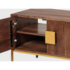 Modern Mango Wood 4 Door Shelves TV Unit