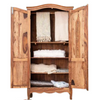 Classic Sheesham Wood 2 Doors with Shelves Wardrobe