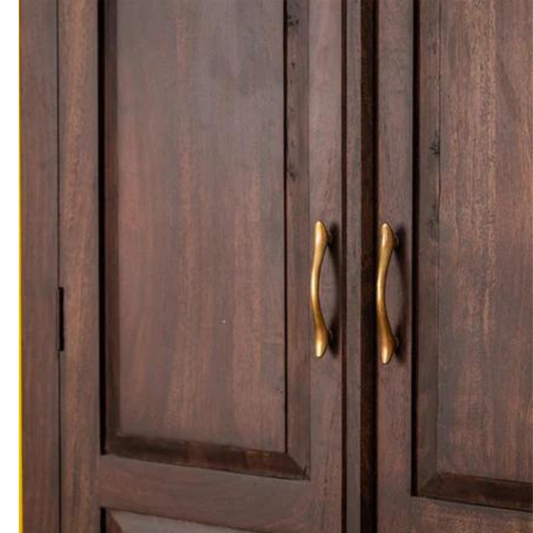 Handcrafted and stylish Acacia Wood Wardrobe - 2 Doors