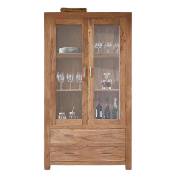 Colonial Acacia Wood Crockery/Display Unit