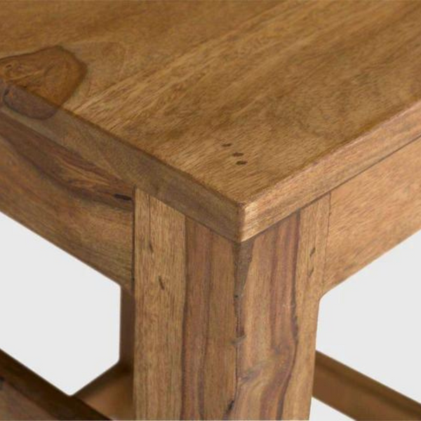Classic Sheesham Wood Natural Finish Bar Chair #1