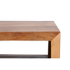 Square Wood Coffee Table ( 2 Open Shelves )
