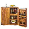 Sheesham Wood Bar Cabinet - Natural Finish