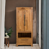Classic Sheesham Wood 1 Drawer and 2 Doors with Shelves Wardrobe