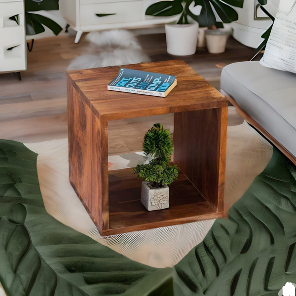 Classic Sheesham Wood Cubical Coffee Table