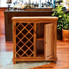 Classic Sheesham Wood Natural Finish Bar Cabinet