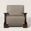 Espoo Solid Wood & Velvet armchair with armrests