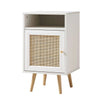 Vaduz Rattan Bedside Table White Finish