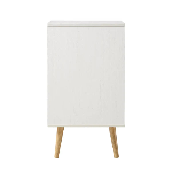 Vaduz Rattan Bedside Table White Finish