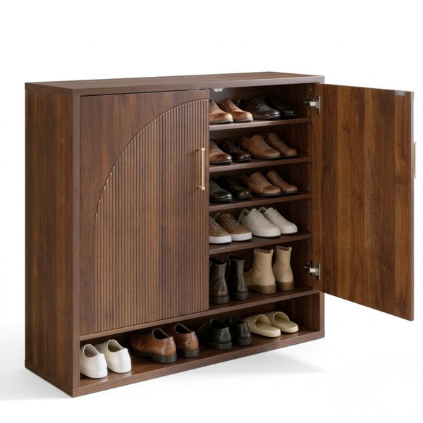 Vail Solid Wood Shoe Rack