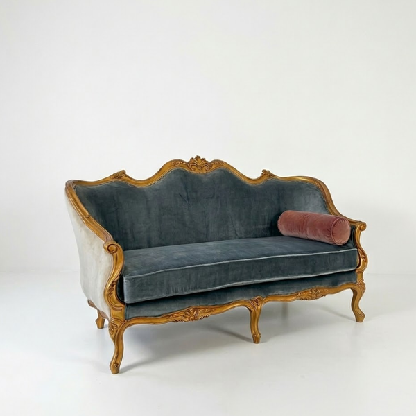 Valladolid Velvet French Style 3 Seater Sofa