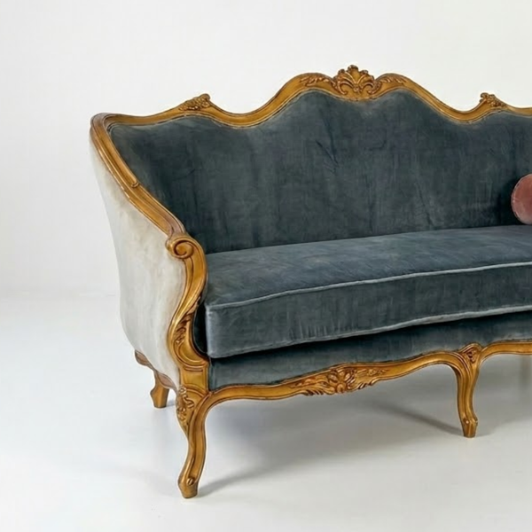 Valladolid Velvet French Style 3 Seater Sofa