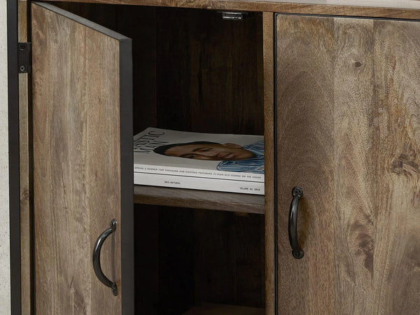 Modern Torpedo Verge Classsy Sheesham Wood Brown Bookcase