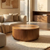 Victoria Round Natural Finish Coffee Table