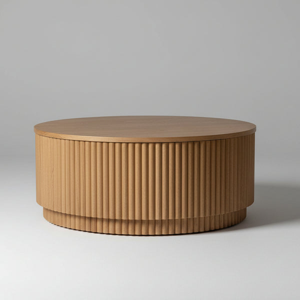 Victoria Round Natural Finish Coffee Table