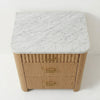 Villarrica Oak Wood & Marble Bedside Table