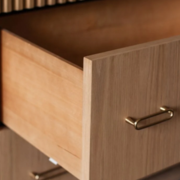 Villarrica Oak Wood & Marble Chest Of Drawer