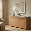 Villarrica Oak Wood & Marble Chest Of Drawer