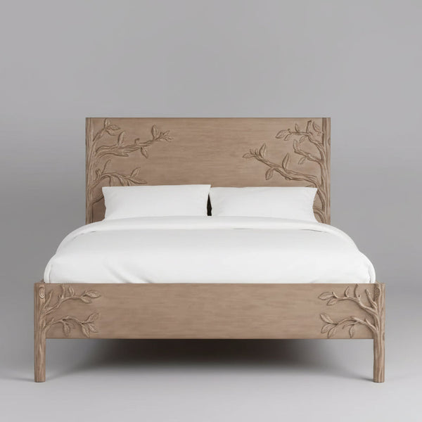 Viola Luxury Hand Carved Solid Wood Bed - All Sizes