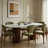 Volgograd Solid Wood & Mable Dining Table Set - All Sizes