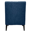 Classic Solid Sheesham Fabric Wing Chair in Royal Blue Colour