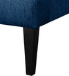 Classic Solid Sheesham Fabric Wing Chair in Royal Blue Colour