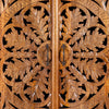 Cairo Hand Carved Floral Arched Mango Wood Wardrobe