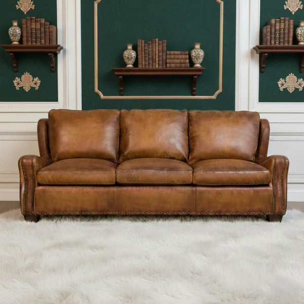Warsaw 3 Seater Leather Sofa