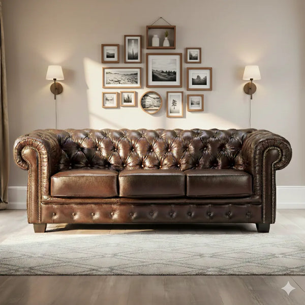 Warwick Classic Leather Sofa