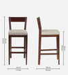 Westbury Sheesham Wooden Cafe Stool - Walnut Finish