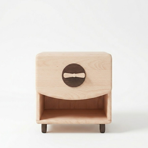 Whimsy Kids Bedside Table In Natural Finish