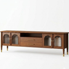Widnes Solid Wood Tv Unit In Brown Finish
