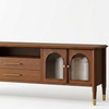 Widnes Solid Wood Tv Unit In Brown Finish