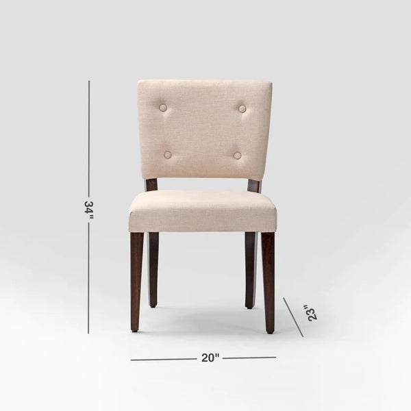 Wiluna Sheesham Wood & Fabric Dining Chair