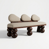 Woodfin Solid Wood 3 Seater Sofa