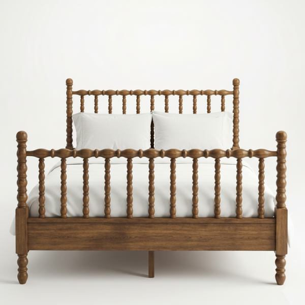 Wudina Acacia Wood Bed -All Sizes